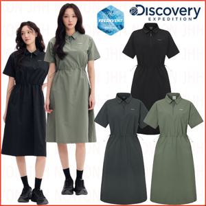 디스커버리 25년 여름 여성 프레시벤트 우먼스 폴튼 경량 우븐 반집업 원피스 DWOP94053-DXNW