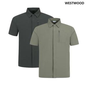 [웨스트우드] 남성 우븐 반팔 셔츠_WP2MCTW453