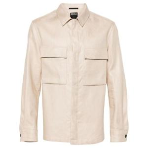 25 FW Zegna 체스트 포켓 리넨 셔츠 UDV60A7SOT10 TP432234998