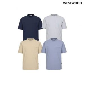 [웨스트우드] 남성 우븐 셋업 라운드 티셔츠_WO2MCST731