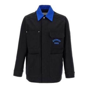 GIVENCHY Logo embroidery overshirt BM616H164P401