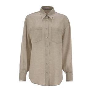 브루넬로 쿠치넬리 셔츠 MM633RD646 C200 BEIGE