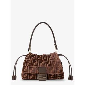 FENDI Mamma Baguette Medium FF velvet jacquard crossbody bag 8BR833