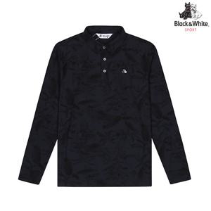 [블랙앤화이트] 남성 플라워 패턴 프린트 티셔츠 9325GBPP_NAVY