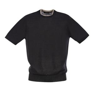 페세리코 텍스처 코튼 앤 리넨 얀 티셔츠 R59041F12 D61