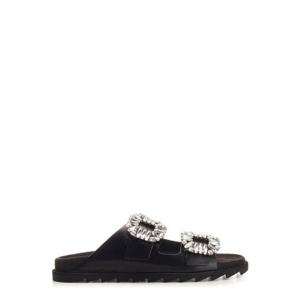 Roger Vivier Slidy Viv 버클 오픈토 뮬 RVW45818820BSS B999 TP936121909