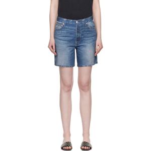 랙앤본 반바지 블루 미라마 카이아 쇼츠 252055F088003