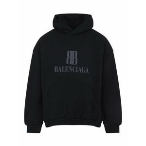 [BALENCIAGA] 라프리마 남성 스웨트셔츠 스웨터 미디엄 핏 후디 767877TSVO31083 블랙 /8