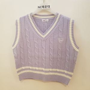[소이]바이올렛 케이블 니트조끼 24s5051vi 여아/주니어용 가을상품 균일초특가