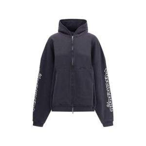 발렌시아가 블랙레터 스크립트 풀드 지퍼 후드 티셔츠 808227TSVW5 1041 TP946814469
