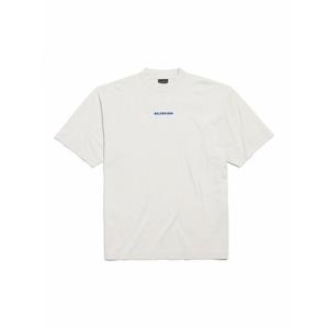 [BALENCIAGA] 라프리마 남성 티셔츠 백 미디엄 핏 인 더티 White/Blue 764235TSVO98016 Blue /8