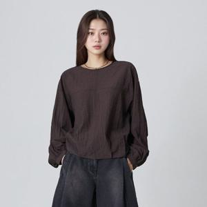 [LAP] 나일론 라운드 오버핏 블라우스 AR3WB840