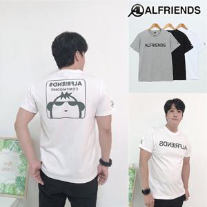 반팔티 남여공용 라운드 커플티 프린트 RT-602