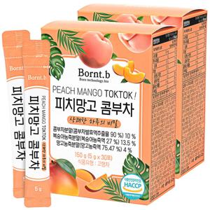본트비 피치망고 콤부차 피치망고맛 분말 2박스