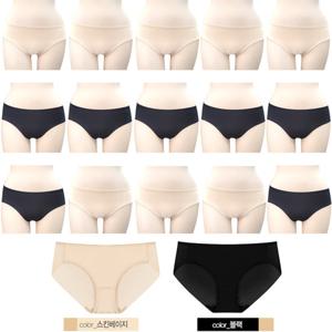 5매 언더웨어 여성 팬티 누디 스판속옷 누디 빅사이즈 햄팬티 여