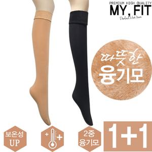 [마이핏]1+ 1 고탄력 융 기모 여성 롱 타이즈 VO8402