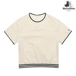 [블랙앤화이트] 여성 플리츠 블루종 블라우스 6133LZUP_IVORY