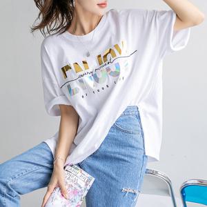[나크21] (55~99)호일나염 골드조이 반팔티 DM32-T-16 /빅사이즈