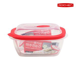 로이첸 전자레인지용기 밀폐용기 직사각 1450ml