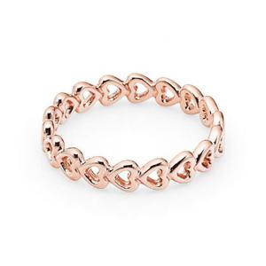 [판도라] 180177 링크드 러브 로즈 반지 타임메카