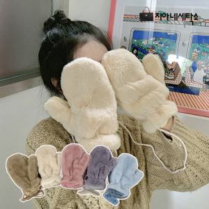 [지아네세탁소] 밍크퍼벙어리장갑 겨울장갑 여성장갑