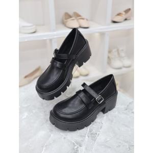 [블리아르]모즈 가보시 메리제인 통굽 로퍼 슈즈 6cm MDBL56698