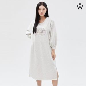 사이드 슬릿 기모 맨투맨 롱 원피스 (WIADOP012)