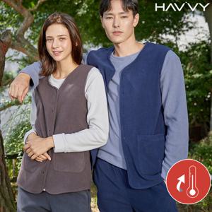 [하비] 남녀공용 방한 플리스 조끼베스트