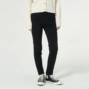 [잠뱅이]여성) 블랙 오비안밴드 세줄S/T 포인트 노말워싱 기모 긴기장 슬림-NE_AN4DNE859-BV