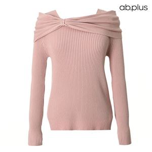 [ab.plus] 리본 디자인 디테일 골지 니트 (LSY1MW60A)
