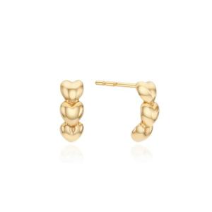 [GB] 쓰리 하트 하프라인 10K GOLD 귀걸이 LPTO3002T