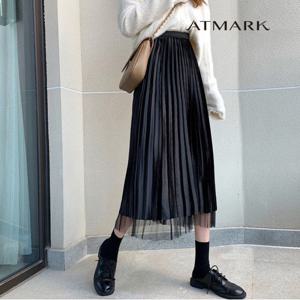 ATMARK 리버시블롬벨벳쉬폰스커트_AA41SK007G