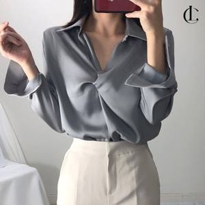 엘케이트 여성 블라우스 긴팔 카라 셔츠 정장 블라우스 LYT064