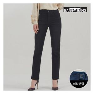 [뱅뱅][뱅뱅] 여성 라이크라 스트레치 데님_검정