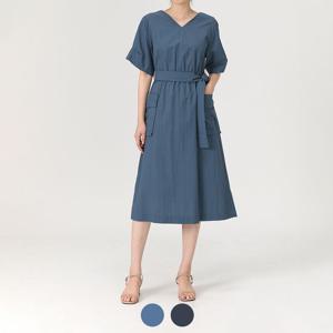 [아날도바시니]() 브이넥 포켓 원피스(AV06OP06M)
