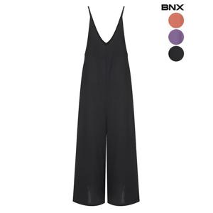 [BNX]여성 딥브이넥 와이드 점프수트