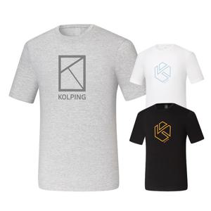 콜핑 2002TK555U 로고 일러스트 남성 여성 공용 여름 등산 라운드 반팔 티셔츠