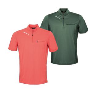 윈드페이스 남성 가슴 사선페인팅 집업반팔_I2-3W077