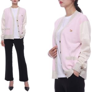 [메종키츠네(잡화)]24SS 여성 베이비 폭스 패치 컬러 블록 가디건 (MW00505KT1036 P603
