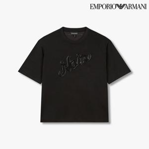 [엠포리오 아르마니]남성 부클 레터링 크루넥 반팔 티셔츠(A514126010)