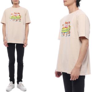 [메종키츠네(잡화)]24SS 남성 서핑 폭스 반팔티셔츠 (MM00120KJ0118 P205 24S)