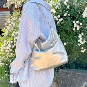 [블로썸스틸] BR_BR402 리본 체인끈 조리백 크로스백