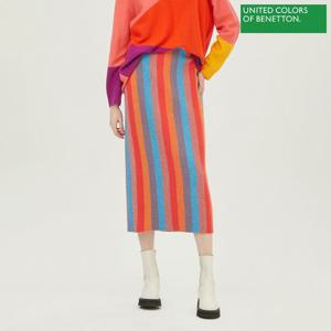 [베네통] 멀티 컬러 스트라이프 니트 스커트 BASK04311_HP