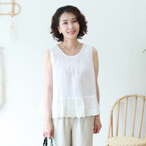 [쉬즈마담]T57139 소녀감성 면 레이스 나시 50대 40대 엄마옷