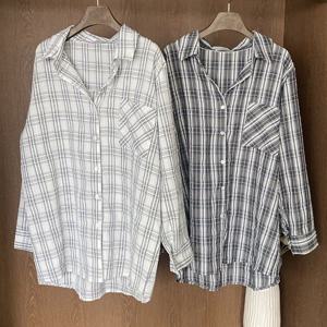 [아이우먼]빅사이즈사랑해요 S389L407 클라우드썸머체크셔츠 YP
