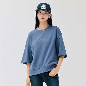 여성 레터링 포인트 5부 티셔츠-DERG5861B0N