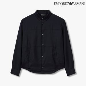 [엠포리오 아르마니]남성 시보리 디테일 울 블렌드 셔츠(A514310030)