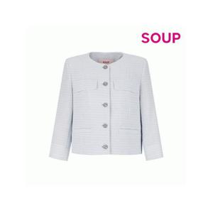 [숲]SOUP 라운드넥 트위드 재킷 SA4JKM3