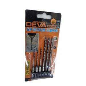 DEVA DV-MDB6P 콘크리트 드릴비트 6종 전동 핸드 임팩