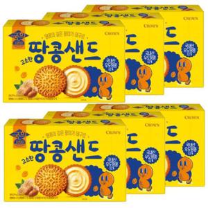 크라운 고소한 땅콩샌드 279g 6개
